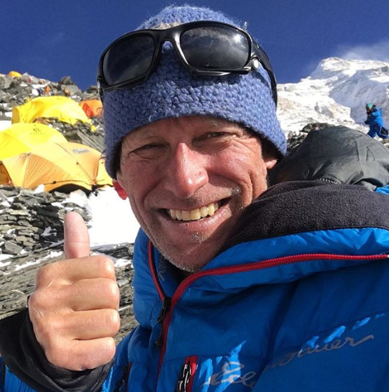Selfie by Neal Beidleman at 7700 metres on Mt. Everest (c) N. Beidleman